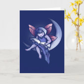 Mond Fairy Reading bucht Mond Fairies Karte (Gelbe Blume)