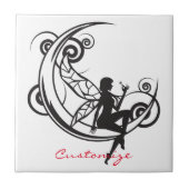 Mond Fairy Silhouette Thunder_Cove Fliese (Vorderseite)