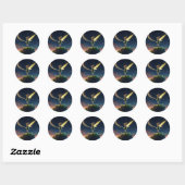 Mond-Feen-Rund-Sticker Runder Aufkleber (Blatt)