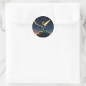 Mond-Feen-Rund-Sticker Runder Aufkleber (Tasche)