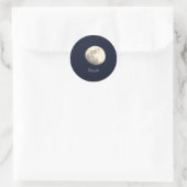 Mond-Foto-Sticker Runder Aufkleber (Tasche)