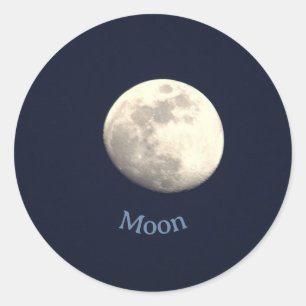 Mond-Foto-Sticker Runder Aufkleber