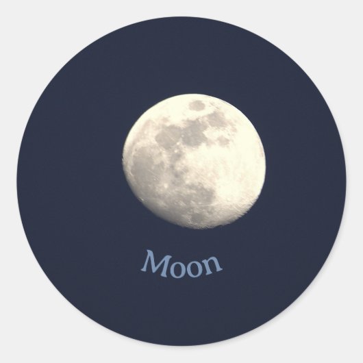 Mond-Foto-Sticker Runder Aufkleber (Vorderseite)