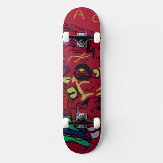 Mond-Galaxie-Skateboard Skateboard (Vorderseite)