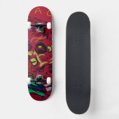 Mond-Galaxie-Skateboard Skateboard (Vorderseite)