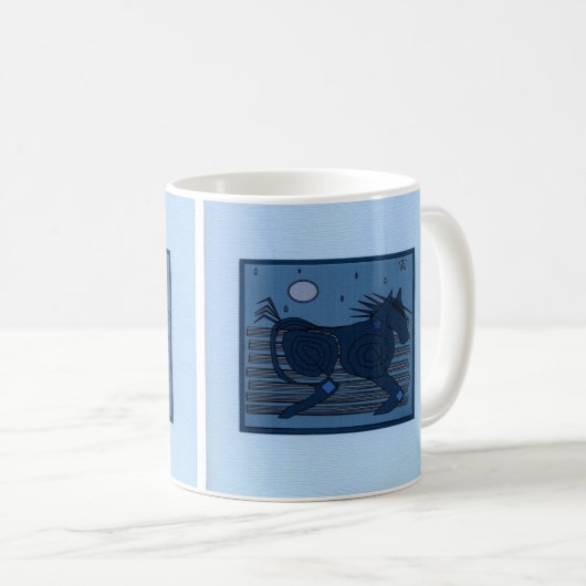 Mond-Geist (hellblau) Kaffeetasse (VorderseiteRechts)
