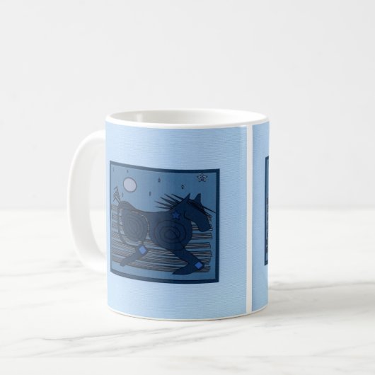 Mond-Geist (hellblau) Kaffeetasse (Vorderseite Links)