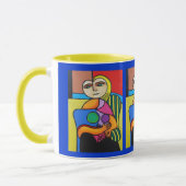 Mond-Gesichts-Kaffee-Tasse Tasse (Links)