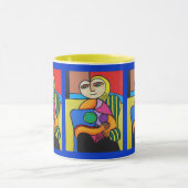 Mond-Gesichts-Kaffee-Tasse Tasse (Zentrum)