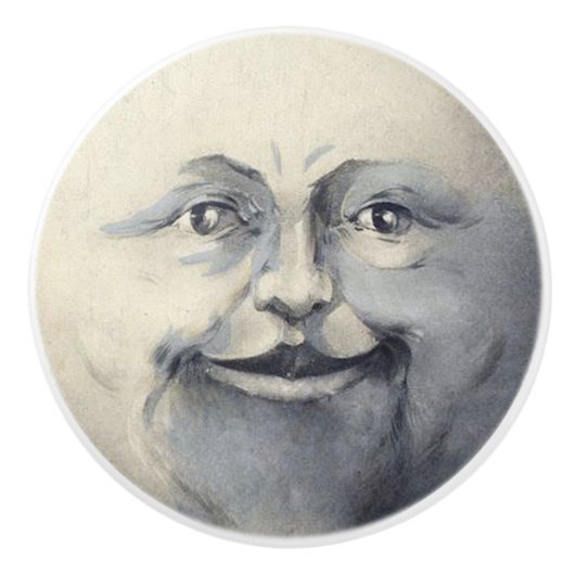 Mond-Gesichts-Tür-oder Fach-Züge Keramikknauf (Vorderseite)