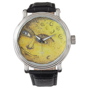 Mond-Gesichts-Uhr Armbanduhr