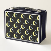 Mond Glow Metal Lunchbox (schwarz & weich gelb) (Rückseite)