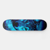 Mond-Glühen-Wolf-Skateboard Skateboard (Horizontal)