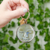 Mond-Göttin-Mondstein Schlüsselanhänger (Hand)