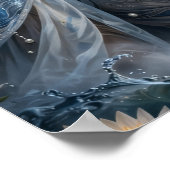 Mond Göttin Schwarzer Krebs Kunst Poster (Ecke)