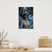 Mond Göttin Schwarzer Krebs Kunst Poster (Küche)