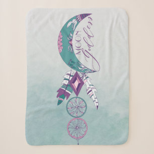 Mond Göttin Türkis Boho Traumfänger Zigeuner Desig Sherpadecke