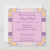 Mond, Hearts, & Baby Toys Girly Baby Shooter Einladung (Rückseite)