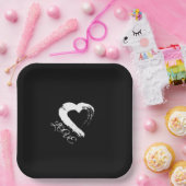 Mond Herz Papierplatte Pappteller (Party)