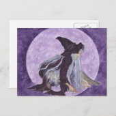 Mond-Hexe Postkarte (Vorne/Hinten)