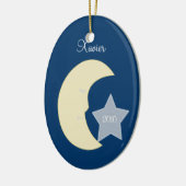 MOND himmlische personalisierte Keramik Ornament (Links)