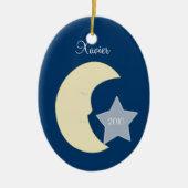 MOND himmlische personalisierte Keramik Ornament (Vorne)
