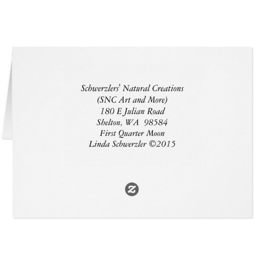 Mond im ersten Quartal (Rückseite Horizontal)