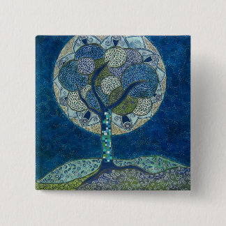 Mond im Knopf der Blüte (Malerei) Button