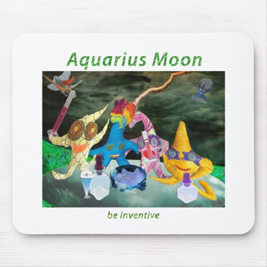 Mond im Wassermann Mousepad (Vorne)