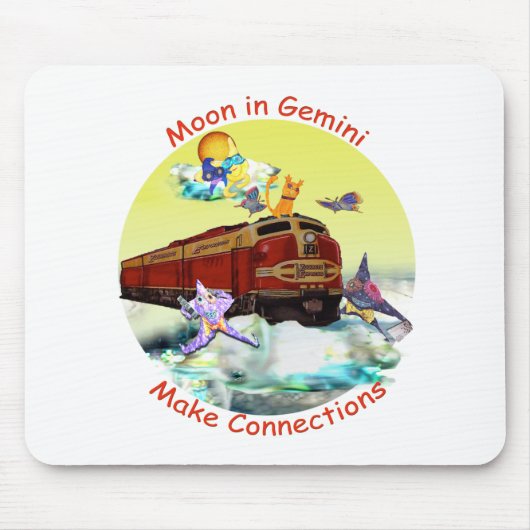 Mond in den Zwillingen Mousepad (Vorne)
