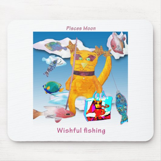 Mond in Fischen Mousepad (Vorne)
