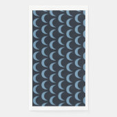 Mond in Schwarz und Blau Serviette (Vorderseite)