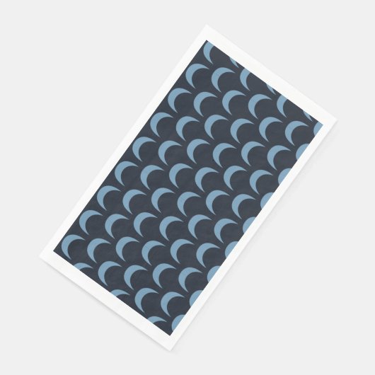 Mond in Schwarz und Blau Serviette (Ecke)