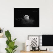 Mond in Wolken Poster (Heimbüro)