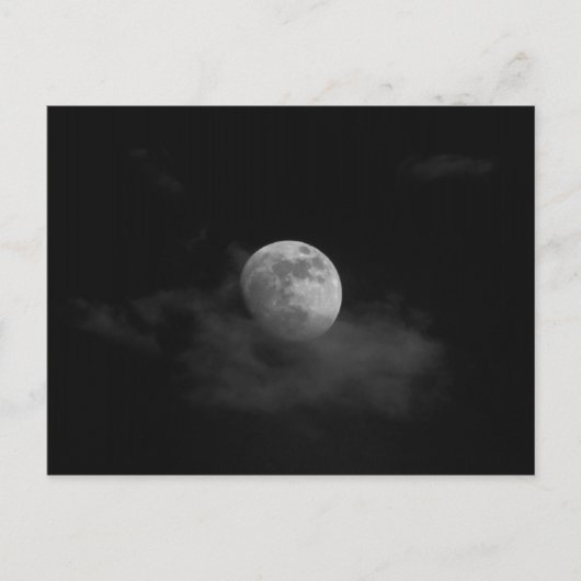 Mond in Wolken Postkarte (Vorderseite)