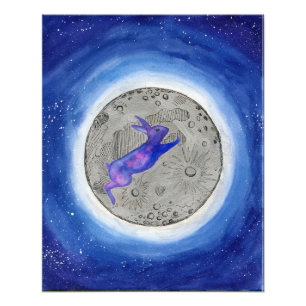 Mond-Kaninchen Fotodruck
