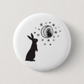 Mond-Kaninchen - Knopf Button (Vorderseite)