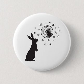 Mond-Kaninchen - Knopf Button
