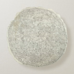 Mond-Karte Rundes Kissen