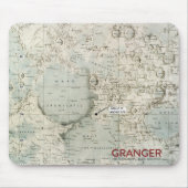 Mond-Karten-Mausunterlage Mousepad (Vorne)