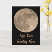 Mond-Karten-romantische Vollmond-Raum-Gruß-Karte Karte (Gelbe Blume)