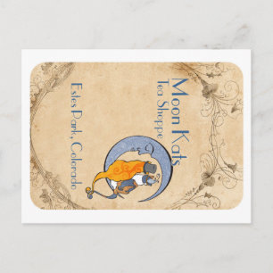 Mond Kats Estes Park-Postkarte Postkarte