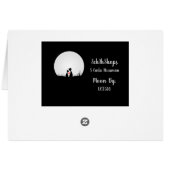 Mond, Katzen in Liebe, Halloween-Grußkarte (Rückseite Horizontal)