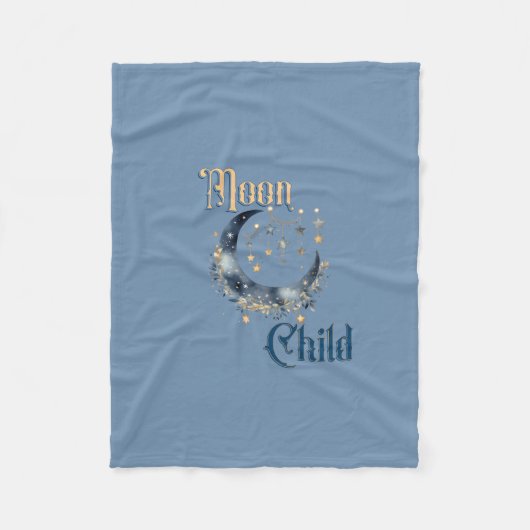 Mond-Kind-Kinderzimmer Fleecedecke (Vorderseite)