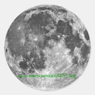 Mond-Kolonie 2022 - Marcusmoon2022.org Runder Aufkleber