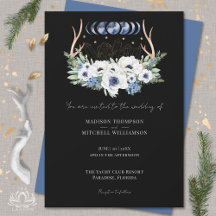 Mond Kristalle Blumen Boho Metaphysische Hochzeit