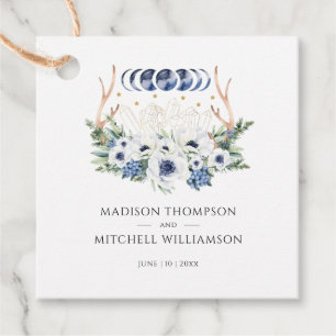 Mond Kristalle Blumen Boho Metaphysische Hochzeit Geschenkanhänger