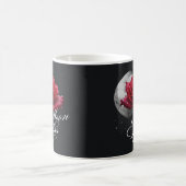 Mond Kuss Rote Rose Romantisches Geschenk Kaffeetasse (Mittel)