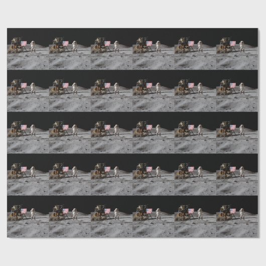 Mond-Landung Geschenkpapier (Flach)