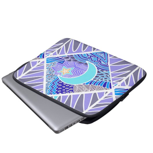 Mond Laptopschutzhülle (Vorne Knopf)